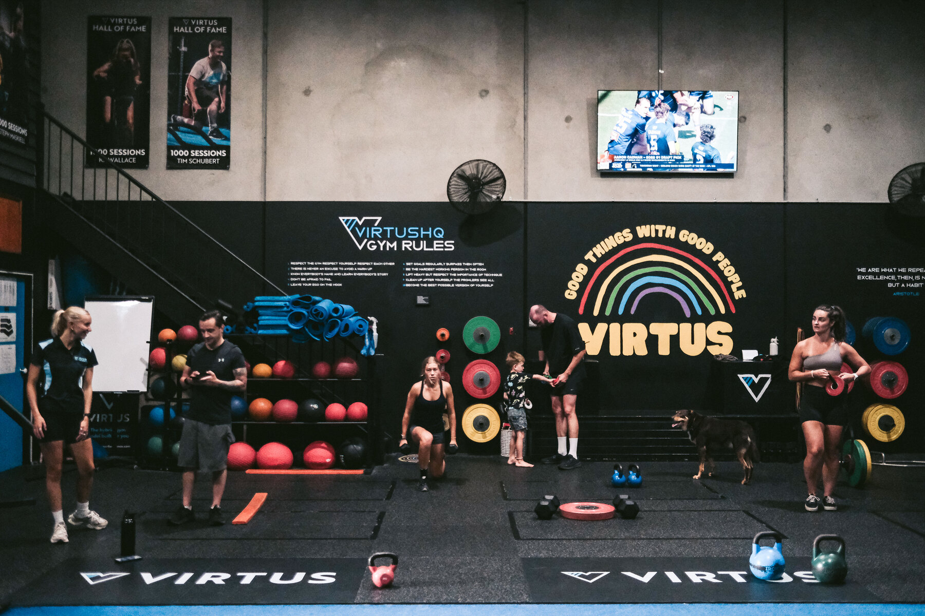 Members training together on the Virtus gym floor